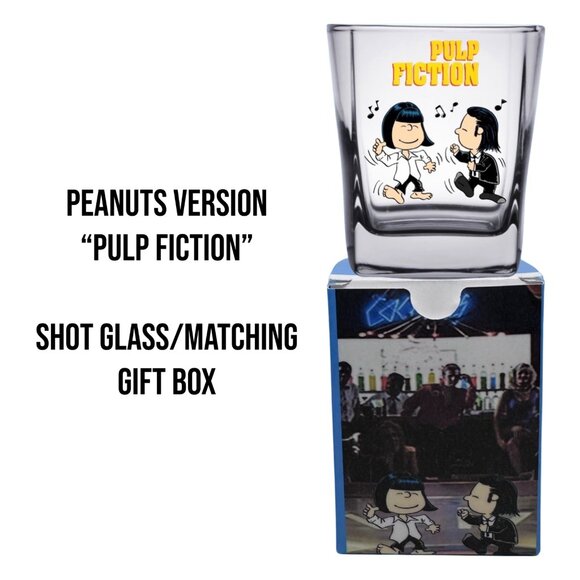 90'S, 2000 Movies/PEANUTS Mashup Shot Glasses/ Gift Boxes! Unique Gift! - Picture 2 of 11